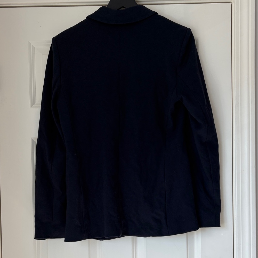 Premise Women's Dark Navy Single-Button Blazer with Zipper Pockets - Picture 2 of 3